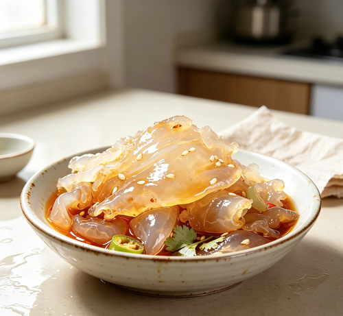 Chilled jellyfish salad with sesame