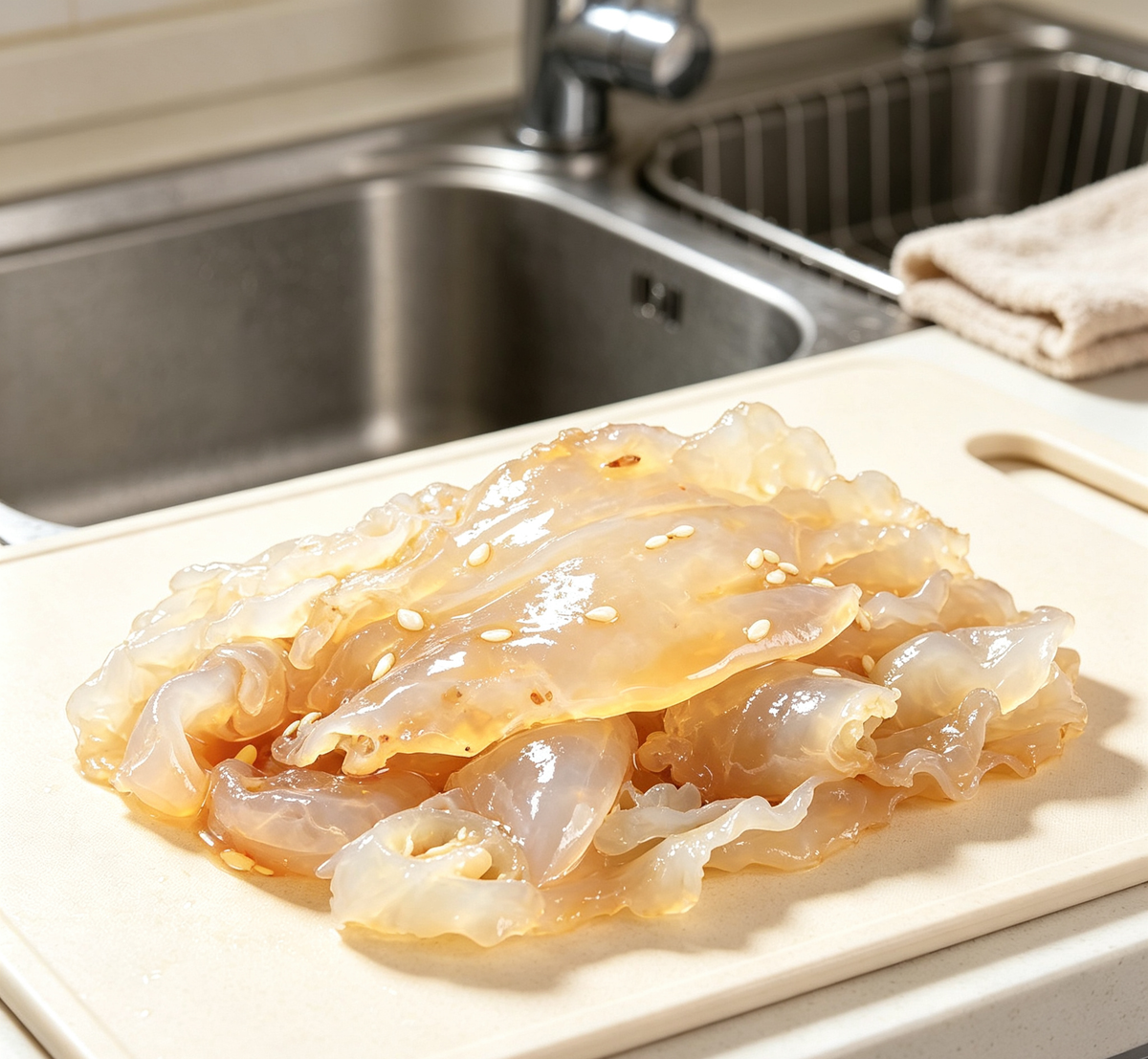 Chilled jellyfish salad with sesame